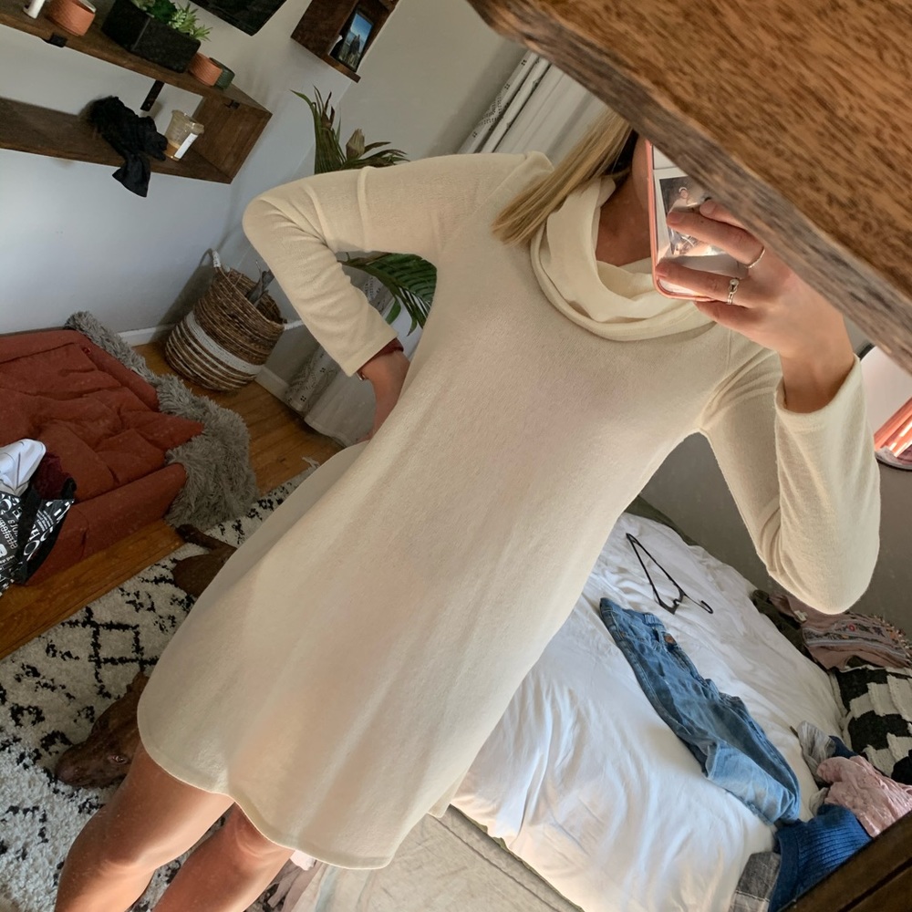 Everly Belle Cowl Neck Knit Dress